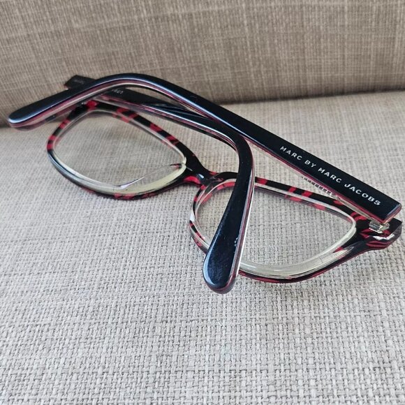 Marc by Marc Jacobs Eyeglasses Frame Black/Red Tone 52[]16 135 Glasses - Picture 5 of 10